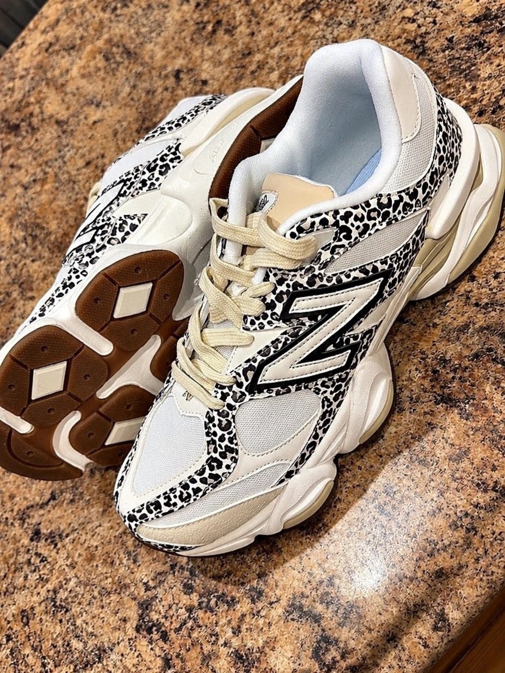 New Balance 9060 ASOS Exclusive Beige Brown Leopard Print Leopard Print Sneakers